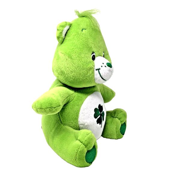 NANCO Care Bears Good Luck Bear 13" Vintage 2004 Green Irish Shamrock Plush - Picture 3 of 12